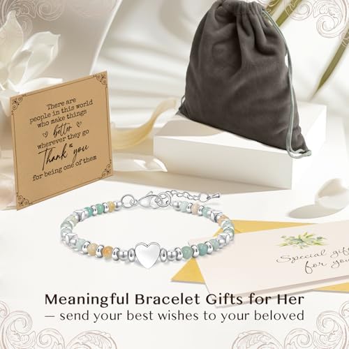 Inspirational Gifts Bracelets for Women, Healing Natural Stone