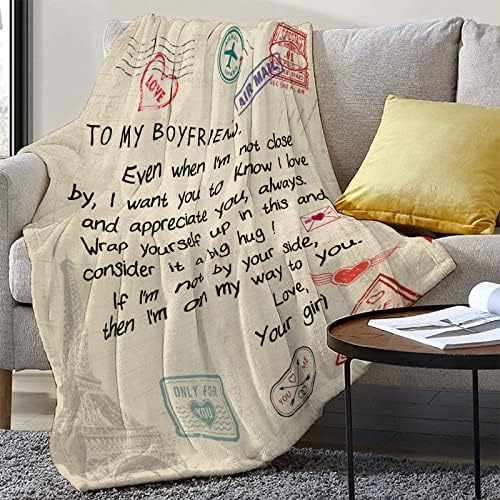 Gifts for Boyfriend - Boyfriend Gift from Girlfriend Blanket 60"x50"