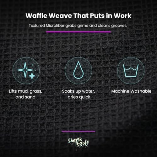 SHANKITGOLF Towel, Funny Microfiber with Bag Clip, Gift for Men & Dad