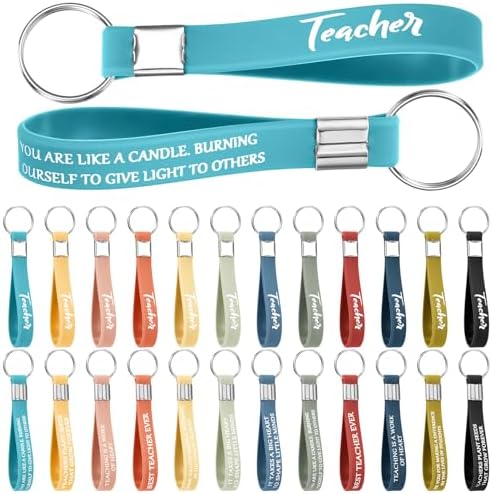 Sureio 12 Pcs 6 Styles Teacher Appreciation Gifts Bulk Silicone