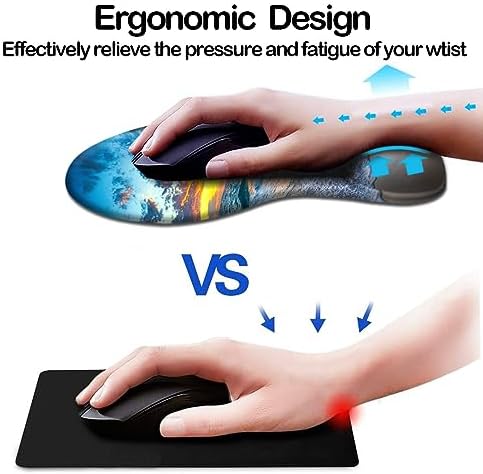 DOOKE Ergonomic Mouse Pad with Wrist Support and Coaster,Mouse Pads
