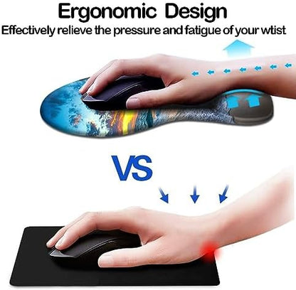 DOOKE Ergonomic Mouse Pad with Wrist Support and Coaster,Mouse Pads
