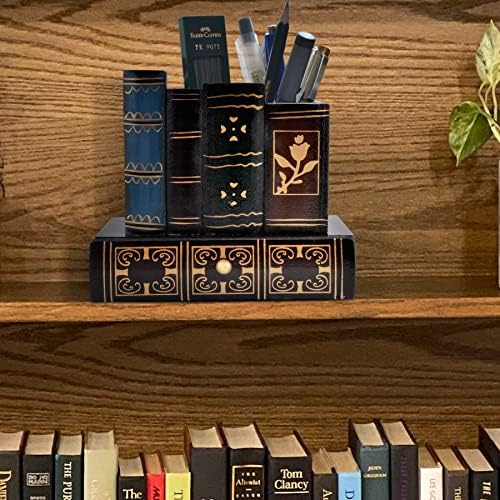 POWER UNICO FLOWER Vintage Book Pen Holder Retro Pen Desk Organizer