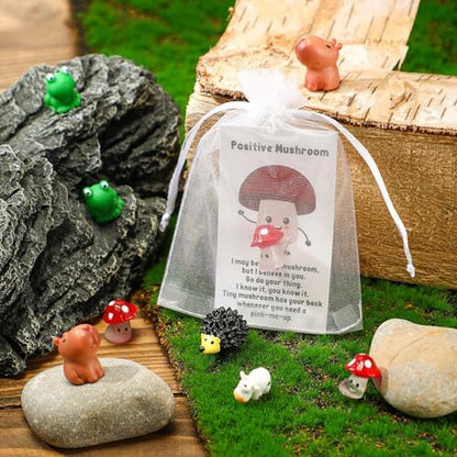Fumete 25 Set Employee Appreciation Gift Bulk, Resin Animal, Pun Card