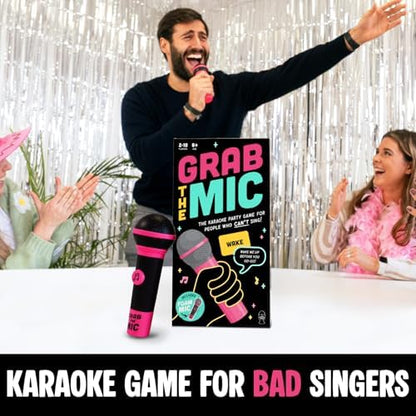 Grab The Mic - Award Winning Karaoke Party Game for Bad Singers w Foam