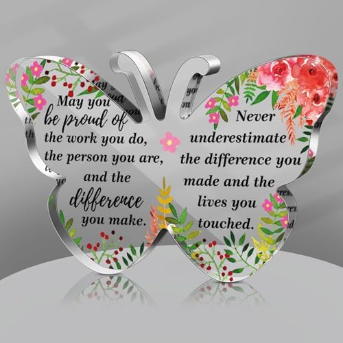 Yinder Acrylic Christmas Appreciation Thank You Gifts, Butterfly Style