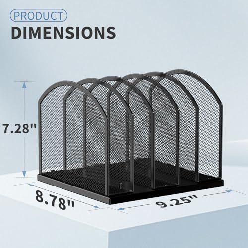 Gawerk 5-Section Vertical Desktop Organizer, 5-Section Mesh File