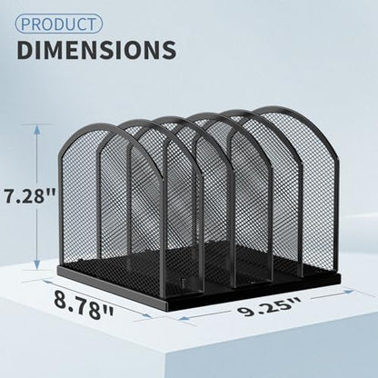 Gawerk 5-Section Vertical Desktop Organizer, 5-Section Mesh File