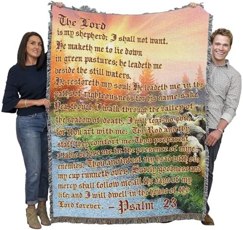 Pure Country Weavers The Lord is My Shepherd 2 Blanket - Scriptures