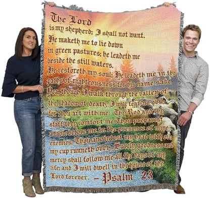 Pure Country Weavers The Lord is My Shepherd 2 Blanket - Scriptures
