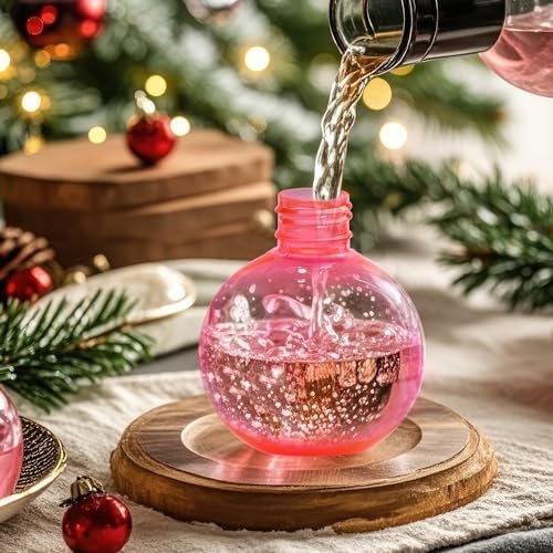 Christmas Ornament Balls for Drink -5oz Fillable Ornaments Plastic