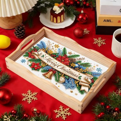 ARTopet DIY Diamond Art Painting Serving Tray Holiday Wooden