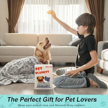 Stuffed® Premium Soft Dog Blanket Washable, 40"x32" Cat Blanket for