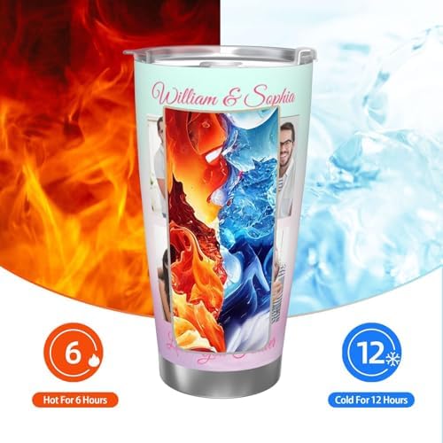 Personalized Tumbler Coffee Mug Custom Mug Cups with Picture Photo Lid