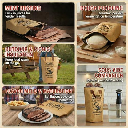 BBQ Blanket for Resting Meat, Large Meat Resting Bag, Cool BBQ Gift
