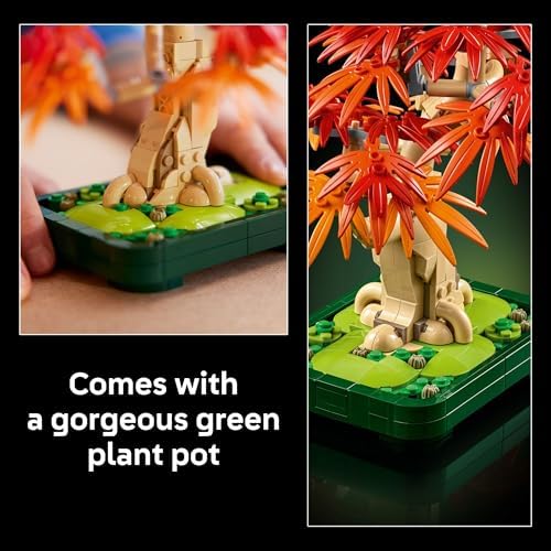 LEGO Botanicals Japanese Red Maple Bonsai Tree Building Kit for Adults