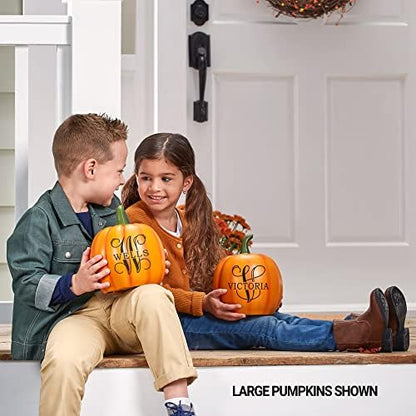 Let's Make Memories Name & Initial Light-Up Pumpkin, Silver Glitter
