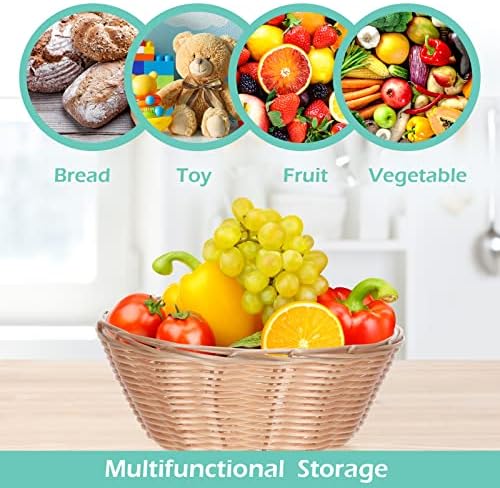 Amyhill 30 Pack Samll Bread Baskets Bulk, 7.1" Round Chip Baskets