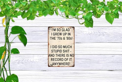 Ironic Metal Retro Sign 70s 80s Grown Up Funny Poster For Outdoor Wall