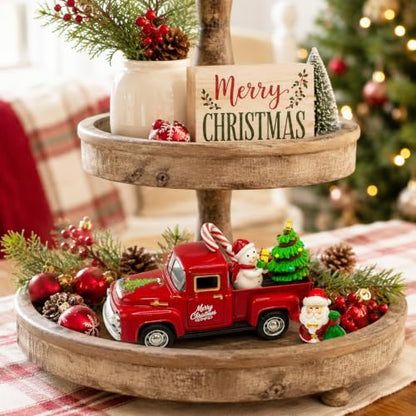 Christmas Truck Decor - Christmas Decorations Indoor with Tree Snowman