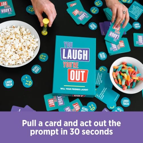 You Laugh You're Out | Charades Party Card Game for Adults & Teens