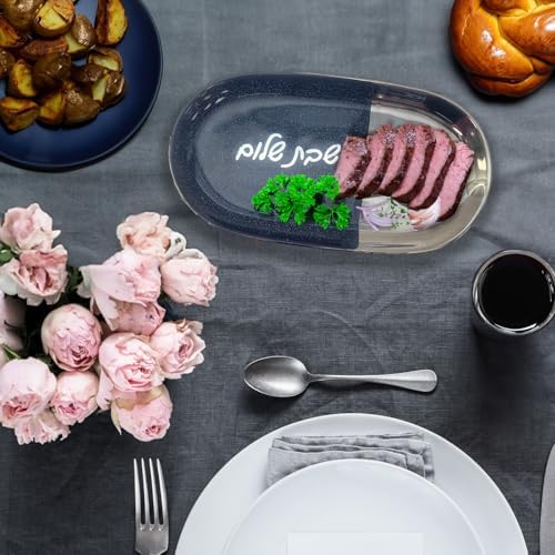 Rite Lite Shabbat Shalom Serving Tray | Elegant Jewish Shabbos Gifts