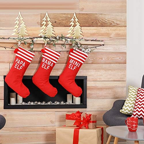 Hotop 2 Pcs Christmas Stocking Holder for Mantle Gold Tree Hanger Hook