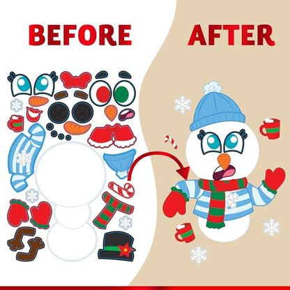 JOYIN 48 Pcs Christmas Make A Face Sticker Sheets Make Your Characters