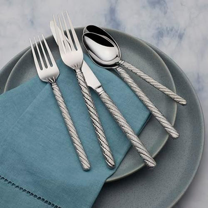 Wallace Neptune Silverware Set 20 Piece, Forged 18/0 Stainless Steel