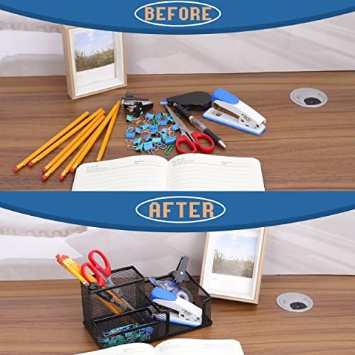Ludato 2 Pieces Mesh Pen Holder Desk Organizers and Accessories for