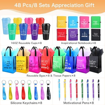 48 Pcs/8 Sets Employee Appreciation Gifts Bulk - Includes Thank You