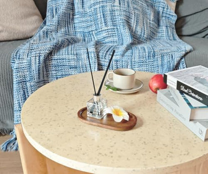 Small Wooden Tray (7.5 x 4.1 inch), Oval Mini Serving Tray