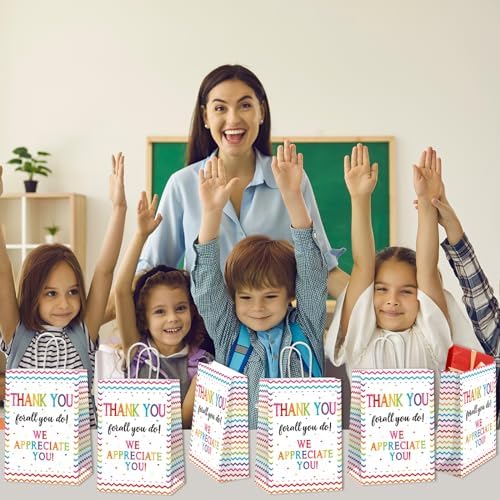 CHUNNIN 12 Pcs We Appreciate You Paper Gift Bags Thank You for All You
