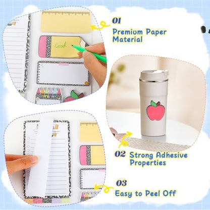 Teacher Post It Notes,Back to School Note Pads Gift for Teacher