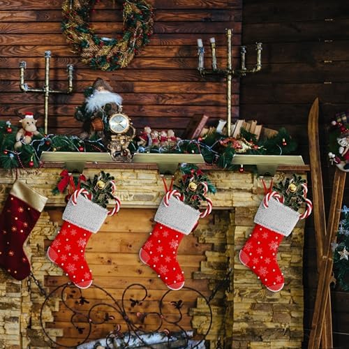 OCTERIC 2 Pcs Bronze Christmas Metal Stocking Holders for Mantle