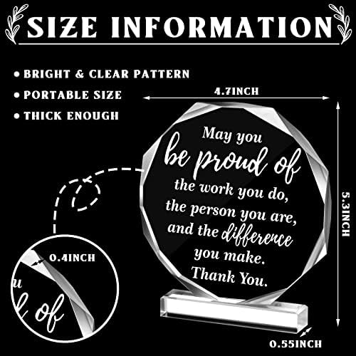 Yinder Boss Day Gifts for Men Women Thank You Acrylic Plaque