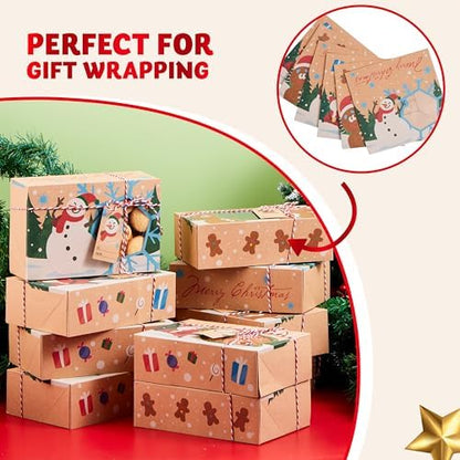 JOYIN 24 PCS Christmas Cookie Gift Baking Box 8.75" x 5.75" x 2.75”
