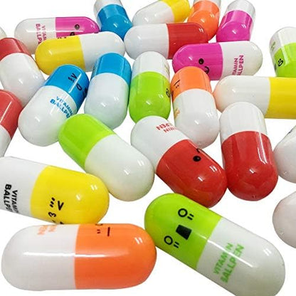 Novelty Nurse Pharmacy Pill Pens - Retractable Vitamin Capsule Pens