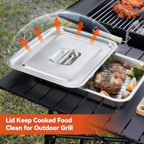 5-in-1 Grill Food Prep BBQ Meat Tray Container and Carry System