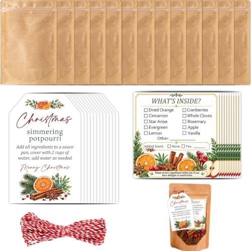 Christmas Simmer Pot Bags with Instruction Tags