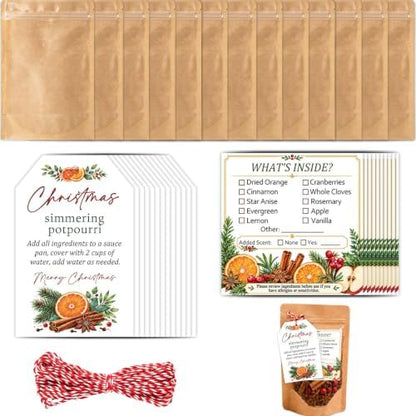 Christmas Simmer Pot Bags with Instruction Tags