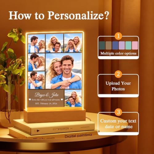 Custom Picture Frames Customized Anniversary Birthday Gifts for Women