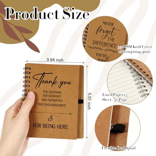 Glenmal 60 Pcs Thank You Gift Set Include Spiral Inspirational