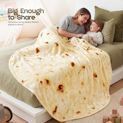 Utopia Bedding Burrito Tortilla Blanket, Funny Food Throw Blanket