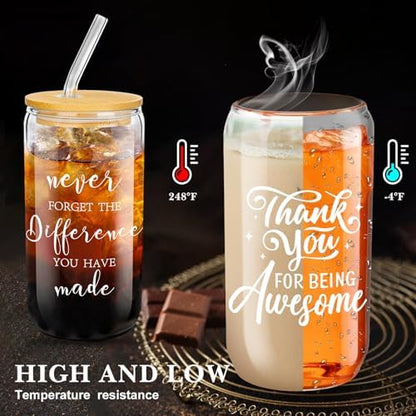 6 Set Employee Appreciation Gifts Bulk Glass Cups, Exquisite