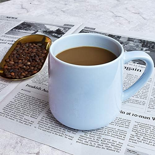 Bosmarlin Large Glossy Ceramic Coffee Mug, Tea Cup for Office and