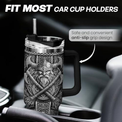 Viking Tumbler Gifts for Men, 40oz Stainless Steel Insulated Coffee