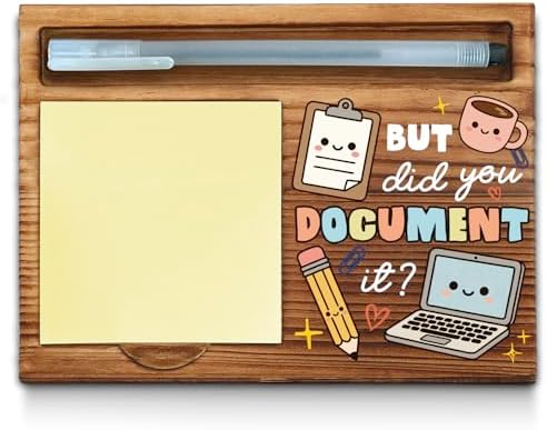 Funny Wooden Sticky Note Holder - But Did You Document It Funny Office
