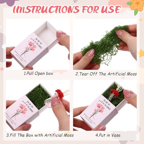 Wonderjune 12 Sets Mini Flower Thank You Gifts Bulk for Women, Mix