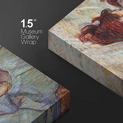 wall26 - in Bed The Kiss by Henri de Toulouse-Lautrec - Canvas Print